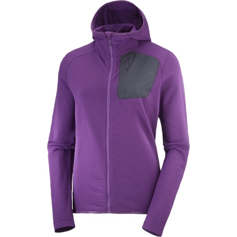 Purple Salomon Essential Lightwarm Hooded Women's Jackets | PH 35917K